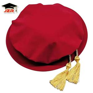 Jubah Wisuda Sarjana dan Doktor yang Dapat Disesuaikan untuk Penggunaan Sekolah, Dibuat Sesuai Pesanan dengan Tudung Beludru, Tali Emas, dan <span class=keywords><strong>Tudor</strong></span> Bonnet - Product Image 4