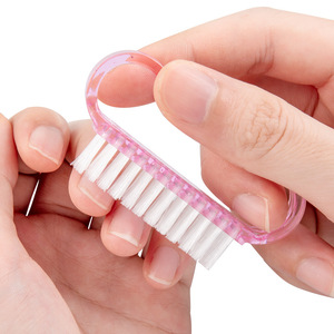 100pcs Professional Nail <b>Dust</b> Cleaning <b>Brush</b> Plastic Small Horn Soft <b>Brush</b> for Manicure Nail Art - Product Image 3