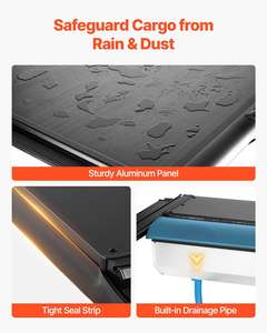Couvercle de tonneau rigide rétractable Pull-Lock-Go sur mesure pour camion en alliage d'aluminium Chevy <span class=keywords><strong>Silverado</strong></span>/GMC Sierra <span class=keywords><strong>2019</strong></span> de 2025 à 1500 pieds - Product Image 3