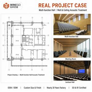 Panneaux acoustiques perforés Art Déco insonorisés WINEGO, placage mélaminé, <span class=keywords><strong>panneau</strong></span> acoustique mural <span class=keywords><strong>perforé</strong></span> pour plafond acoustique - Product Image 4