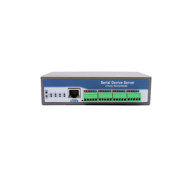 SERIALLINK Industrial 4 Port Serial Device Server RS232/RS485 to Ethernet TCP/IP with DIN Rail, Modbus/SNMP Support, CE FCC