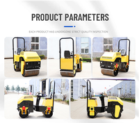 QIYUN Fournisseur direct d'usine, compacteur vibratoire miniature de 1 tonne, 2 tonnes, 3 tonnes, rouleau à asphalte, rouleau à double tambour, rouleau diesel