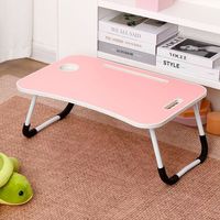 Table pliante en bois pour ordinateur portable, petit bureau d'étude pour la maison, le dortoir ou la chambre à coucher
