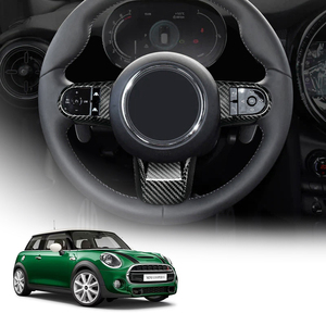 Shasha 2022-2023 Mini F54 F55 F56 碳纤维内饰配件 方向盘装饰框 - Product Image 4