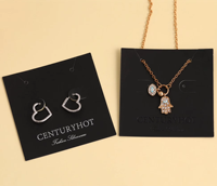 6*6cm 100 pièces bijoux emballage carte personnalisé bijoux présentoir cartes collier, boucles d'oreilles emballage carte logo personnalisé