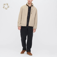 Veste polaire extérieure coupe-vent écologique Veste durable en laine d'agneau pour hommes Manteau Sherpa en peau d'agneau
