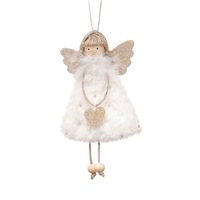 Nouvelle décoration de noël transfrontalière créative 30cm ange fille pendentif en forme de wapiti ornement suspendu pour arbre de noël noël