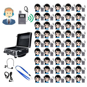 Sistema de Walkie Talkie de larga distancia de 2,4G Guía turística de susurro multicanal para visitas al Museo Conferencia de peregrinos Entrenamiento y Conferencia - Product Image 1