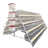 Meilleur prix pour l'élevage de volailles, cage à poules pondeuses galvanisée de type 4, cage à poules pondeuses, mangeoire à poules, batterie d'élevage de volailles