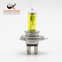 Phare à ampoules halogène en verre à quartz h4, feu avant de voiture jaune, 12v, 60/55w, 2 pièces