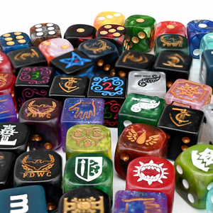 Moule <span class=keywords><strong>de</strong></span> dés polyédriques colorés <span class=keywords><strong>de</strong></span> 16 mm pour DND, impression en usine, acrylique <span class=keywords><strong>gratuit</strong></span>, dés en résine faits à la main personnalisés, cube D6 pour jeu <span class=keywords><strong>de</strong></span> table - Product Image 2