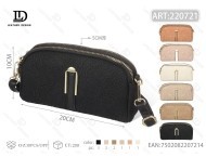 Borsa a tracolla da donna con doppio cordino, in poliestere tinta unita, per tutte le stagioni - Product Image 1