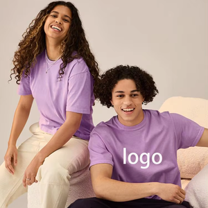 Casual Loose Fit 180GSM Pure Cotton Round Neck T Shirt Custom Logo Lightweight T-shirt Daily Blank <b>Tshirt</b> - Product Image 1
