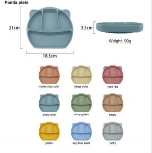 Plato para Bebé Personalizado con Logotipo Láser Gratuito, Plato de Cena para Bebé de 4 Secciones Libre de BPA, Juego de Platos de Silicona con Succión - Product Image 3