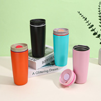 Vaso Térmico de Acero Inoxidable de 12oz/20oz, Antiderrames, para Viaje, para Agua y Café, con Tapa, Impresión de Logotipo Personalizado, Venta al Por Mayor