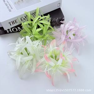 Flores Artificiales Qiye, Flor de Lirio Araña Simulada, Pinza para el Cabello de 13 cm, Flor de Seda, Decoración para Bodas y Festividades, Estilo Antiguo - Product Image 2