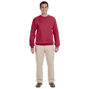 Sudadera de Forro Polar Personalizada para Hombre, 100% Algodón de Alta Calidad, Color Rojo, Gruesa y Adecuada para la Temporada de Invierno, con Logotipo Personalizado - Product Image 1