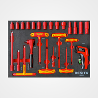 Armoire à outils en acier à 7 tiroirs avec chariot de mécanicien, 94 pièces d'outils isolés, robuste