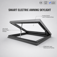Fenêtre de toit moderne à double vitrage en aluminium à toit incliné, économe en énergie, avec verre de sécurité, taille personnalisée, cadre inclus