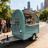 Vente en Gros Industriel Prêt à Expédier Café Thé à Bulles Smoothie Pancake Boisson Douce Froide Food Truck Remorque Traiteur