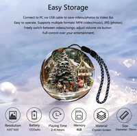 Lecteur vidéo sphérique rechargeable avec mémoire 4 Go, son intégré, écran numérique 3D de 2,7 pouces, cadeau pour Noël/anniversaire