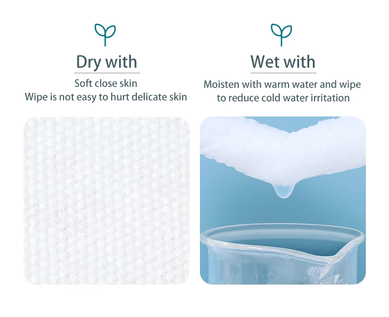 LMLTOP 100pcs/bag Soft Custom Logo White Cotton Fabric Non Woven Face Towel Reusable Makeup Remover Face Wash Towel YV126