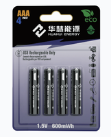 De litio USB recargable AA/AAA batería