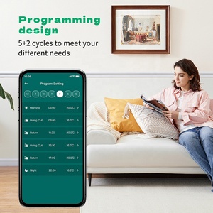 <span class=keywords><strong>Thermostat</strong></span> intelligent <span class=keywords><strong>sans</strong></span> <span class=keywords><strong>fil</strong></span> moderne RF868 avec plusieurs méthodes de contrôle pour une utilisation en intérieur dans les hôtels, les appartements, installation facile, Wi-Fi - Product Image 4