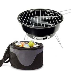 Portable Mini charbon de bois BBQ four pliable fer extérieur BBQ gril ménage petit Barbecue four avec sac de glace - Product Image 2