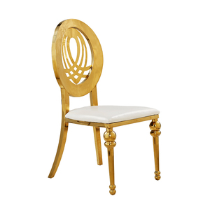 Precio de fábrica de acero inoxidable, diseño trasero redondo, banquete de Hotel dorado, silla de tierra <span class=keywords><strong>para</strong></span> bodas <span class=keywords><strong>para</strong></span> <span class=keywords><strong>eventos</strong></span> - Product Image 5