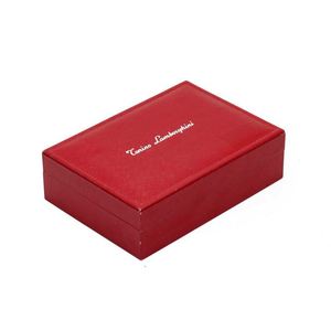 Emballage de bijoux personnalisé, boîte cadeau pliable en cuir PU texturé rouge pour bougie, cadre photo et autocollants - Product Image 3