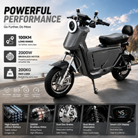 Motocicleta Eléctrica Todoterreno Rental Club de 2000W, 16 Pulgadas, 48V 60V 72V