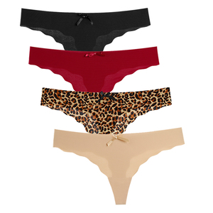 Seda de hielo Sexy bragas sin costuras señora <span class=keywords><strong>madura</strong></span> <span class=keywords><strong>Tanga</strong></span> <span class=keywords><strong>con</strong></span> lazo de cinta - Product Image 2