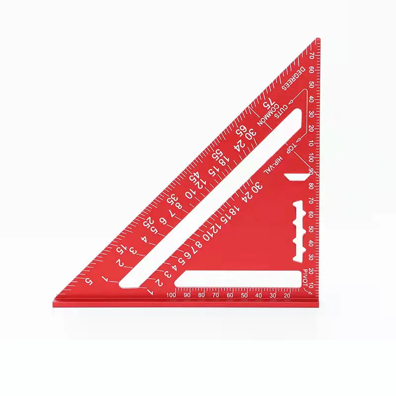 Multifunctional Black Aluminum Angle Set Square Triangle Ruler With Metric And Imperial Scale