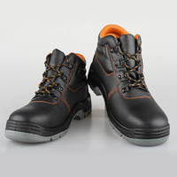 Bottes de travail en cuir véritable, chaussures de sécurité industrielles avec bout en acier, semelle extérieure en pu, bottes résistantes L78