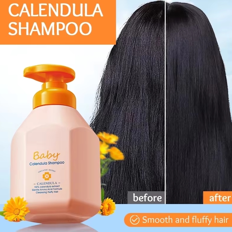 ORANGLES CGBOOM Baby Marigold Amino Acid Shampoo – Gentle Nourishing Fluffy Hair Care Shampoo for Children - detailed closeup view - Image 3 of 4 | great for travel | Texas | Free Shipping ORANGLES