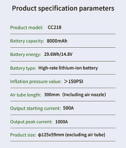 Banque d'alimentation multifonctionnelle avec lumière LED, démarreur de voiture haute puissance 12V, démarreur de <span class=keywords><strong>moto</strong></span>, banque d'alimentation 1000A de courant de pointe - Product Image 5