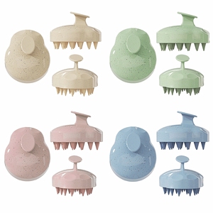 Cepillo de masaje profesional de silicona para el cuidado de la salud, cepillo de pelo de paja de trigo para el hogar, masajeador de cuero cabelludo, champú, cepillo de pelo para el crecimiento del cabello - Product Image 1