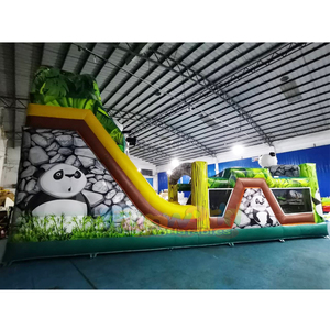 Parcours d'obstacles gonflable large <b>inflatable</b> obstacle course panda bouncy <b>house</b> bouncer castle - Product Image 2