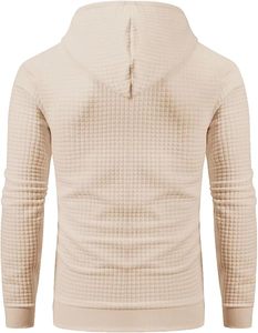 Pull-over décontracté pour homme en jersey 340 GSM, teint en pièce, tissé uni, logo personnalisé, matelassé, séchage rapide, doublé, 100% polyester, col à capuche - Product Image 2