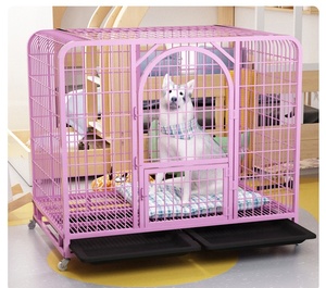 批发定制折叠带狗便器大型金属大型狗笼 - Product Image 5