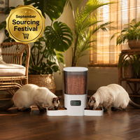 Nouveau Distributeur Intelligent pour Animaux de Compagnie 7L OEM 2026 avec Écran LCD, Contrôle par APP, Vision Nocturne, Couvercle Verrouillable, Dessiccant, Double Alimentation, Matériau ABS