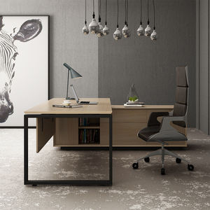 Bureau exécutif en forme de L-Bureau haut de gamme de luxe contemporain, poste de travail de luxe de qualité supérieure pour un usage <span class=keywords><strong>professionnel</strong></span> au bureau - Product Image 5