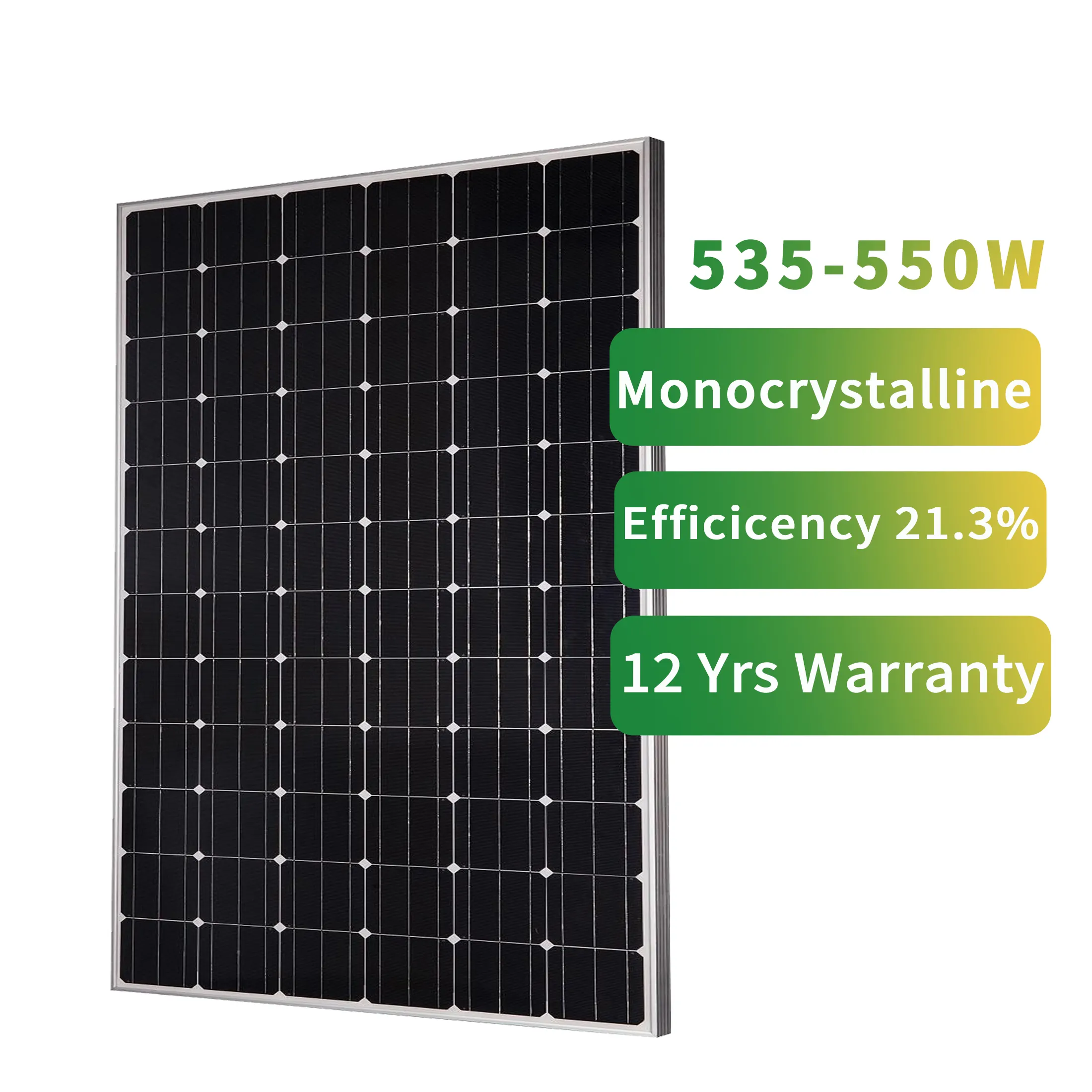 Panel solar Panel fotovoltaico Módulo solar Mono 550 Watt 450W 300W 144 120 Celdas Paneles PV