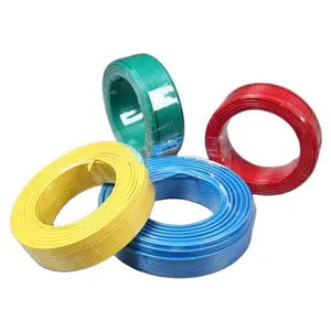 General wiring single core insulated building wire CU/PVC 100m ring yellow green red blue black color