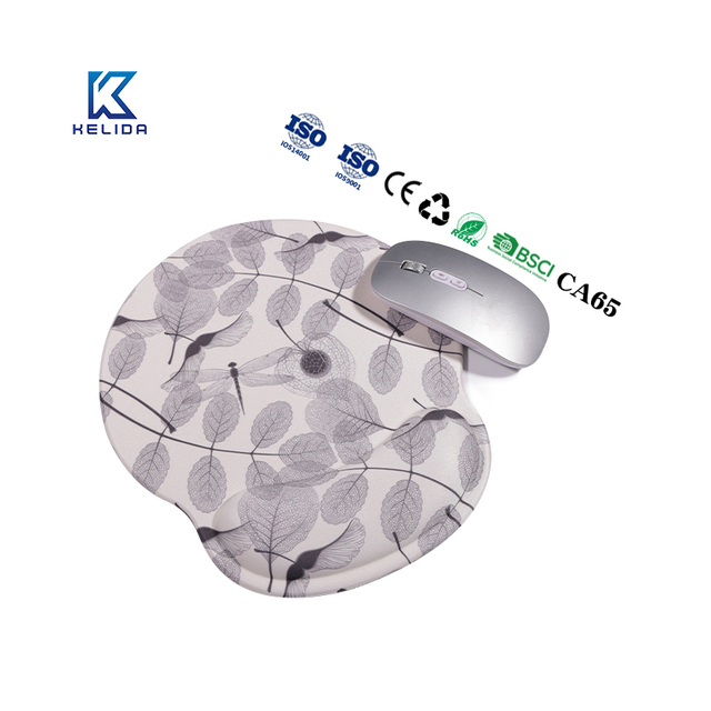 Factory Custom Logo Four-Sided Leather Gaming Memory Foam Mouse Pad Wrist Rest Non-Slip Water Resistant Radiation Protection