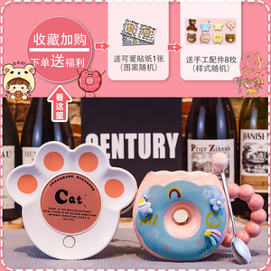 Taza de cerámica con forma de donut creativa de estilo coreano de gran oferta, taza de café de oficina de cerámica de Color pintada a mano - Product Image 2