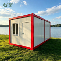Maison préfabriquée en conteneur maritime, installation temporaire en extérieur, 1 chambre, maison préfabriquée détachable avec salle de bain, 3x6 mètres