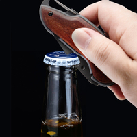 OEM/ODM mini couteaux de poche d'extérieur EDC personnalisés petit couteau pliant de chasse à manche en bois pour le camping