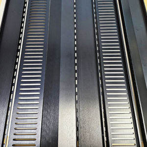 6061 di fabbrica 6063 trafilatura a spruzzo nero personalizzato lavorazione Cnc alluminio estrusione profilo in alluminio per scarico a pavimento - Product Image 6